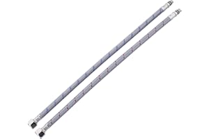 Faucet Supply Lines：WOWOW 16" Length Bathroom Kitchen Faucet Sink Hose with 3/8" Female Compression Thread x M8 Male Connector, Braided Nylon cUPC Water Supply Line 2PCS