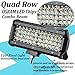 LED Light Bar 7In 2PCS LED Flood Light Pods Work Light Bar LED Pod Lights Spot Beam Driving Fog Lights Quad Row Cubes Lights for Jeep Off-road Truck Boat