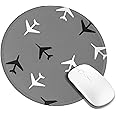 Nuhsuf Mouse Pad for Desk with Non-Slip Rubber Base Office Computer Round Mousepad Mouse Mat for Home Office