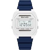 Gosasa Men's Solar Digital Sports Watch 10mm Ultra Thin 5ATM | Solar Assisted Digital Watch for Men Featuring a 0.39" Ultra-thin Case, 5ATM Waterproof Rating &amp; Tactical Retro Style