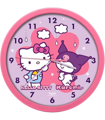 Amazon.com: Accutime Hello Kitty Face Pink Colorway Wall Clock