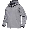 MAGCOMSEN Men's Tactical Jacket 7 Pockets Performance Fleece Lined Water Resistant Soft Shell Winter Coats