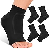 Nuanchu 2 Pair Ice Skating Socks, Hockey Sleeve | Malleolar Guards for Ice Figure Skates, Padded Support Prevent Shoe Pressure Achilles Heel, Compression Fit Roller Skates