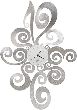 Amazon De Noemi Wanduhr Italienisches Design Silber