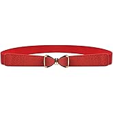 Syuer Women's 1" Width Bow Skinny Elastic Waist Belt - Stretchy, Thin Belt