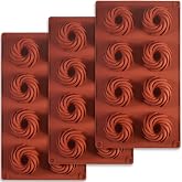 ionEgg Silicone Vortex Mold for Making Chocolate, Candy, Pudding, Cookies, Pack of 3