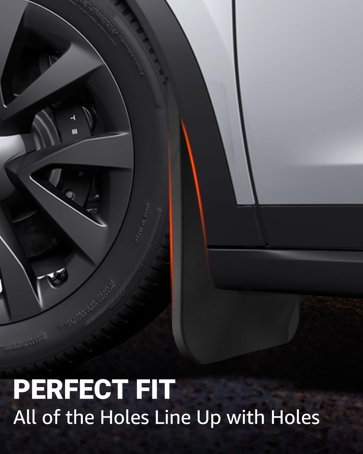 BASENOR 2024 2023 2022 Tesla Model X/Model X Plaid Mud Flaps Splash Guards No Drilling Required