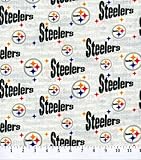 Cotton NFL Pittsburgh Steelers Football Cotton Fabric Print By the Yard