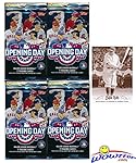 2017 Topps Opening Day MLB Baseball Lot of FOUR(4) Factory Sealed HOBBY Packs with 28 Cards Plus BONUS BABE RUTH Card! Includes 1 Insert in EVERY PACK! Look for Autographs,Parallels & Relics! WOWZZER!