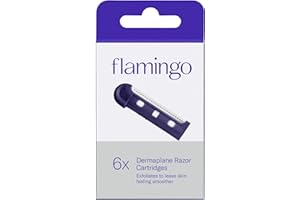 Flamingo Dermaplane Blades Refills, Dermaplane Razor for Women Face, 6 Razor Blades