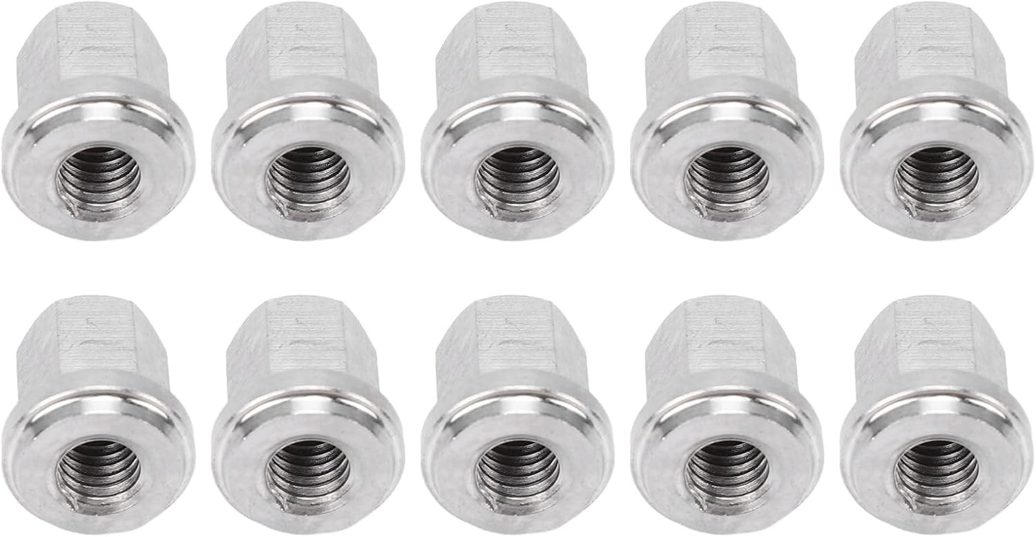 Generic Stainless Steel 3/8in Battery Stud Nut for Cars Ships, Pack of 10 Secure Closed End Battery Terminal Nuts for All Group 31 Batteries