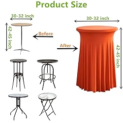 30 inches 32" Highboy Cocktail Round Stretch