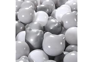 GOGOSO Bear Ball Pit Balls Shapes -100pcs BPA Free Plastic Balls Crush Proof Pool Balls Toy for Baby Fun Different Shaped Friendship Bracelet