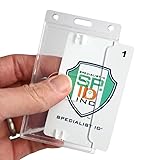 10 Pack - Crystal Clear Heavy Duty Badge Holder