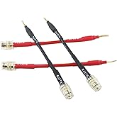 WJSTN Flex Pin Banana Plugs to 4mm Female Banana Jack Speaker Audio Adapter for Spring Loaded Terminals Amplifier Speaker Sound Systems 4Pack