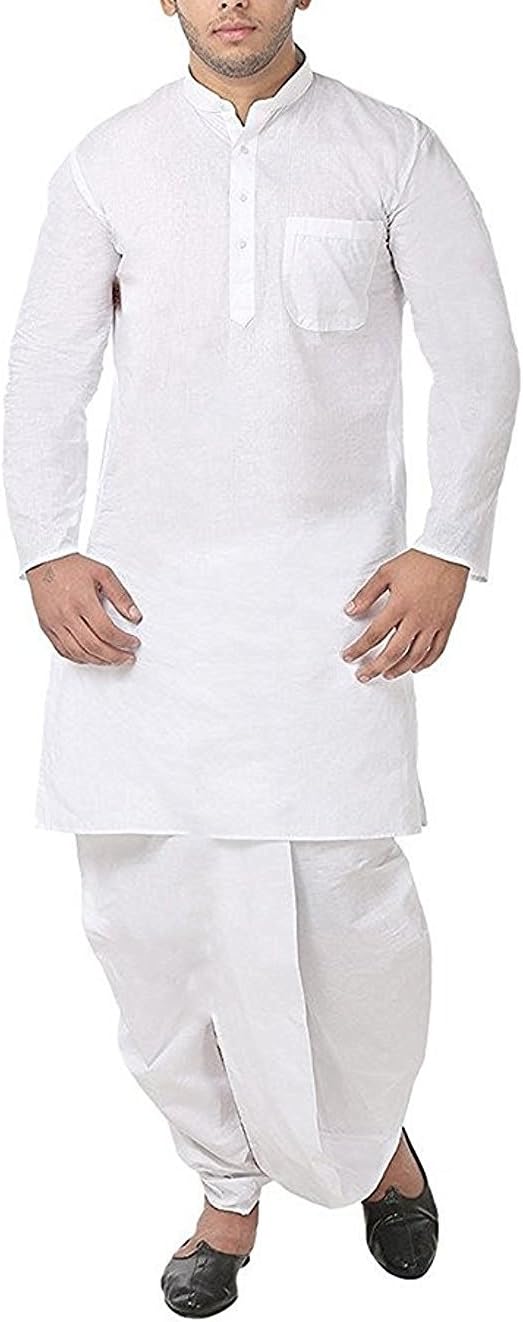 Focil White Dhoti Kurta For Men