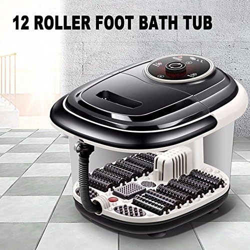 agoods care Multifunctional Fully Automatic Electric Roller Feet Basin Heating Foot Tub Foot Massage Machine Foot Spa Bath Massager