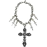 Elegant Pearl Cross Pendant Necklace Multi Layer Silver Chain Jewelry for Women, Trendy Religious Element Neckpiece Exquisite European & American Style Accessory