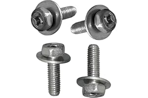M6 x 20mm OEM Stainless Steel License Plate Screws with Captive Washer (x4) by Luxe Shield for Fastening License Plates, Lice