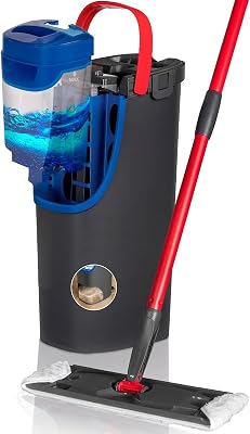 - H2pro Balai Plat - Système Innovant à Double Réservoir Distinct - Balai Plat avec Recharge Microfibre - Sépare l'eau Propre et Sale pour Une Hygiène Impeccable - Design Ergonomique