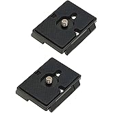 Quick Release Plate, Tripod Quick Release Plate Fit for Manfrotto 200pl-14 Rc2 Camera Tripod Head (Pack of 2) Black