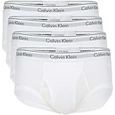 Calvin Klein Men`s Cotton Briefs 4 Pack (White(NP2172-100)/Black, X-Large)
