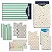 RFID Blocking Graphic Designer Sleeves (10 Credit Card and 2 Passport Protectors) Identity Theft Protection