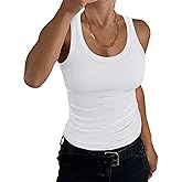 EADINVE Women's Scoop Neck Ribbed Tank Top Basic Sleeveless Racerback Tops Summer Trendy Slim Fit Shirts 2026