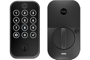 Yale Assure Lock 2 Deadbolt, Black Suede Digital Touchscreen Entry Door Lock with Electronic Keypad and Back-Up Key and Z-Wave, ‎YRD420-ZW2-BSP