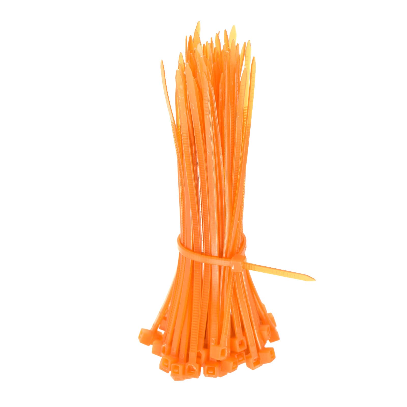 DTGN 3.94"x0.1"(LxW) Tie Wraps - 100Pack - Good for Furniture Electronic Equipment - Self-Locking Cable Zip Ties - Orange
