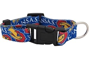 LITTLEARTH Little Earth NCAA Team Pet Collar - Black, Small/Large, Polyester, Team Graphics on Both Sides, XS/S/M/L