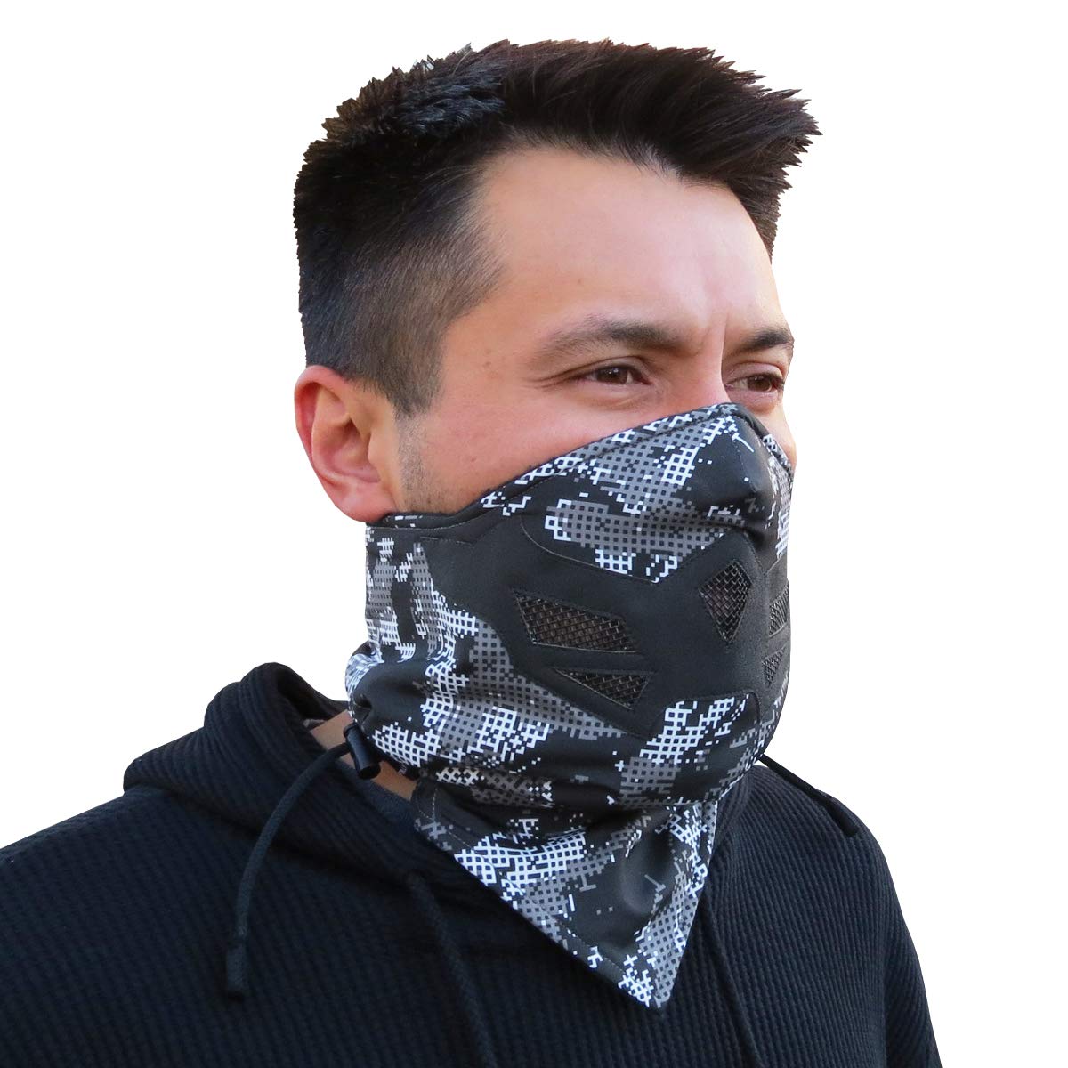 Grace Folly Half Face Mask for Cold Winter Weather. Use this Half Balaclava for Snowboarding, Ski, Motorcycle. (Many Colors) (Camo- Digital)