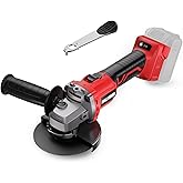 Angle Grinder 4-1/2 Inch Cordless Compatible with Milwaukee 18V/M18 Battery | Brushless Motor, 6 Variable Speed Power Grinder for Cutting Grinding Polishing(Tool Only)