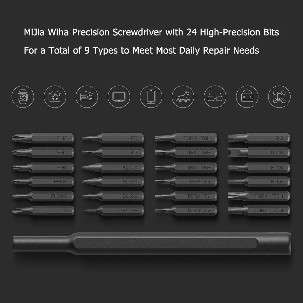 Precision Screwdriver Set, Xiaomi Mijia Wiha 24 in 1 Screwdriver Bits