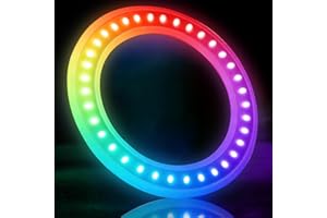 LED Flying Disc Toys for Kids Adults, 6 Lighting Smart Modes Flying Ring for Boys Girls, Cool Birthday Gift for Camping Outdo