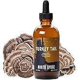 North Spore Organic Turkey Tail Tincture | Mushroom Supplement for Immune Wellness | Sustainably Grown & Confirmed for Potency | Trametes Versicolor Extract | Vegan, Non-GMO - 4oz