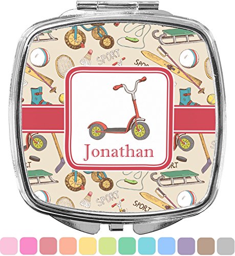 Vintage Sports Compact Makeup Mirror (Personalized)