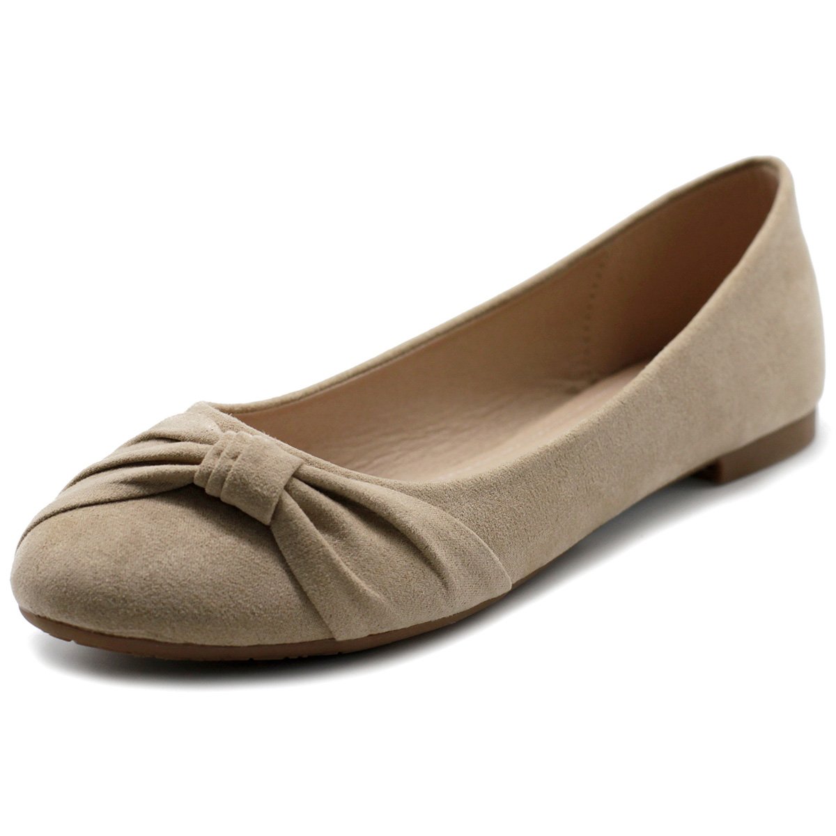 OllioWomen's Shoe Ballet Faux Suede Flat