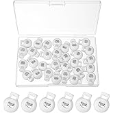 PATIKIL Round Cord Lock, Plastic Single Hole Spring Loaded Toggle Stoppers Adjustable Sliding Draw String Clip Ends Clamp