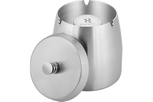 HARGTAR Smokeless Ashtrays For Cigarettes Indoor, Ash Tray Sets Cigarettes Outdoor Ashtrays for Patio Windproof Cute Vintage 