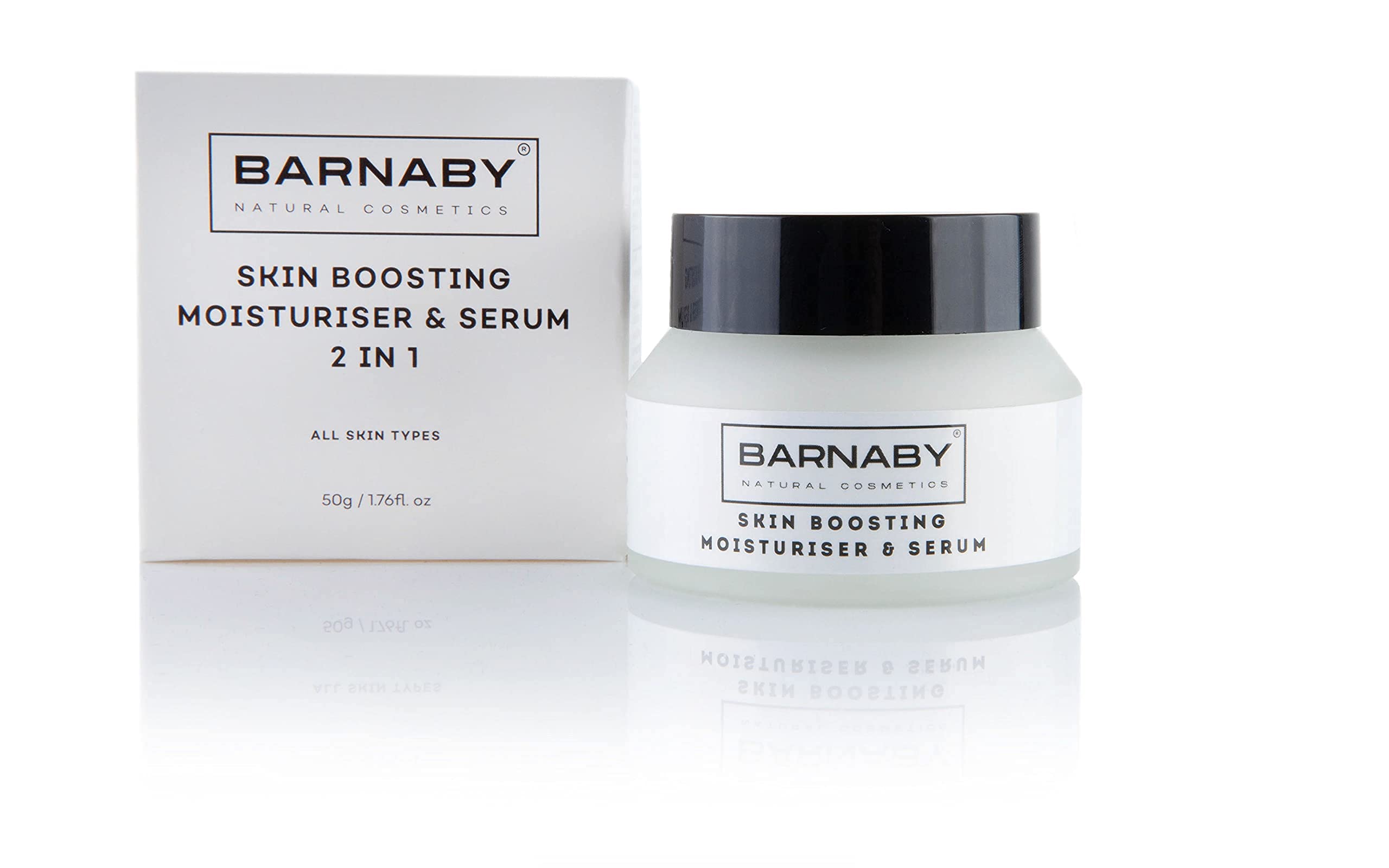 Face Cream Skin Boosting Moisturiser & Serum, Anti-Aging Effect, Rich Day, Night Cream, Reduce Wrinkles, Spots, with Vitamin E & Hyaluronic Acid by Barnaby Skincare
