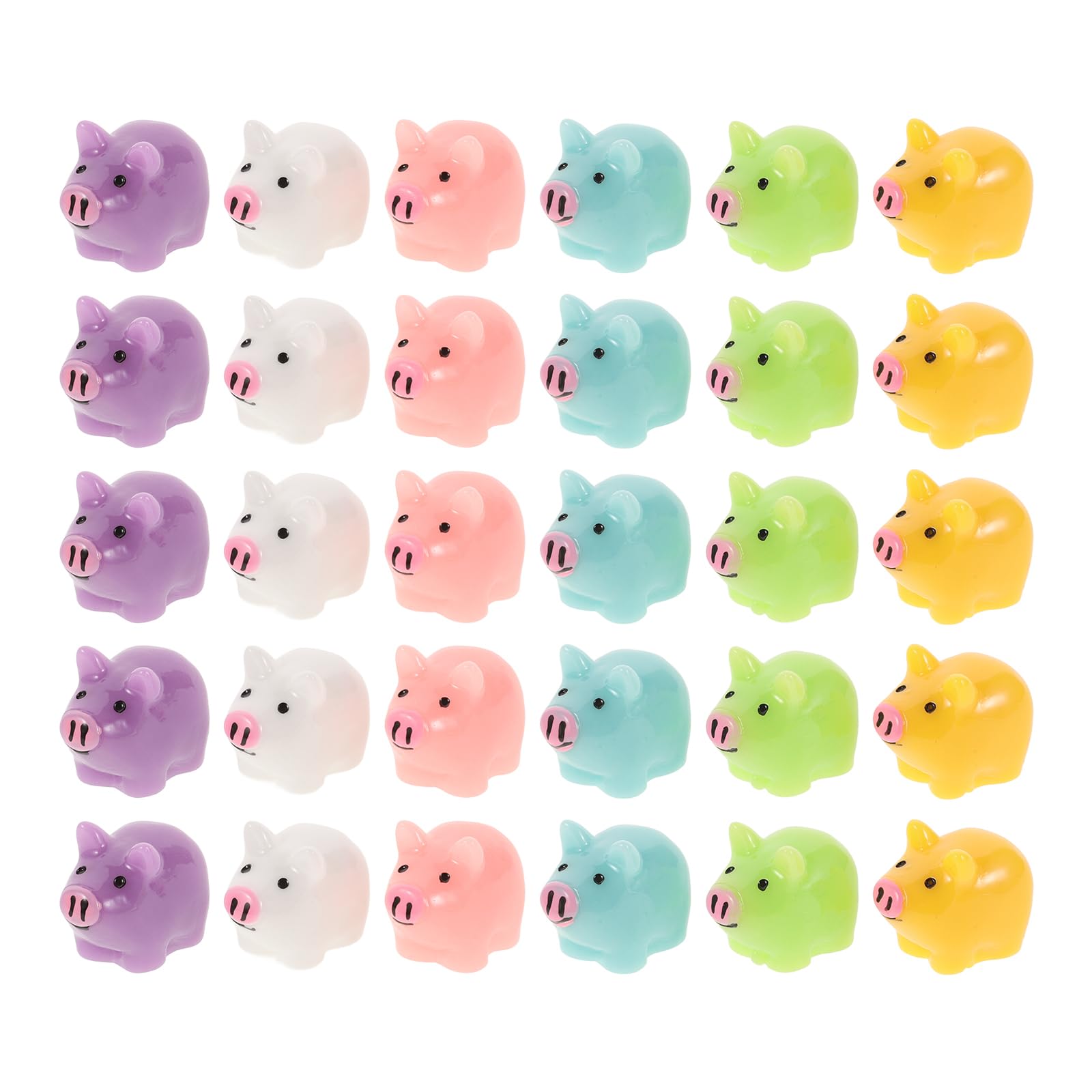 Gadpiparty Miniature Pig Decoration Resin Small Animal Figurines for Desktop Decor Micro Landscape Fairy Garden Accessories