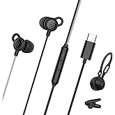MEE audio SleepTones USB-C Wired Sleep Earbuds for Side Sleepers with Lightweight Low-Profile Silicone Earpieces, Noise Reduction Sleeping Headphones with Built-in Mic &amp; Volume Controls (USB Type C)