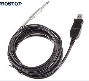 CE Compass Guitar Bass 1/4'' 6.3mm to USB Link Connection Instrument Cable Adapter 3M