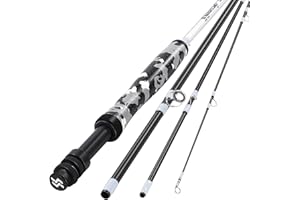 Sougayilang Fly Fishing Rod, Lightweight Ultra-Portable 4 Pieces 5/6wt Graphite 9' Fly Rod for Complete Starter with SuperPolymer Handle