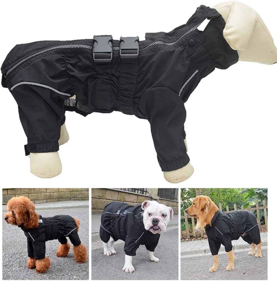 XXDYF Pet Raincoats for Dogs with Harness Hole, Jacket
