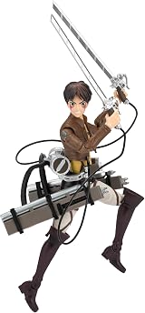 Total Anime Attack on Titan Eren Jaeger 6.5-Inch Figure with Swappable Faces view 4
