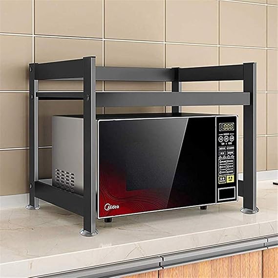 Gjrff Microondas Horno de Carro Soporte del Estante con 5 Ganchos ...