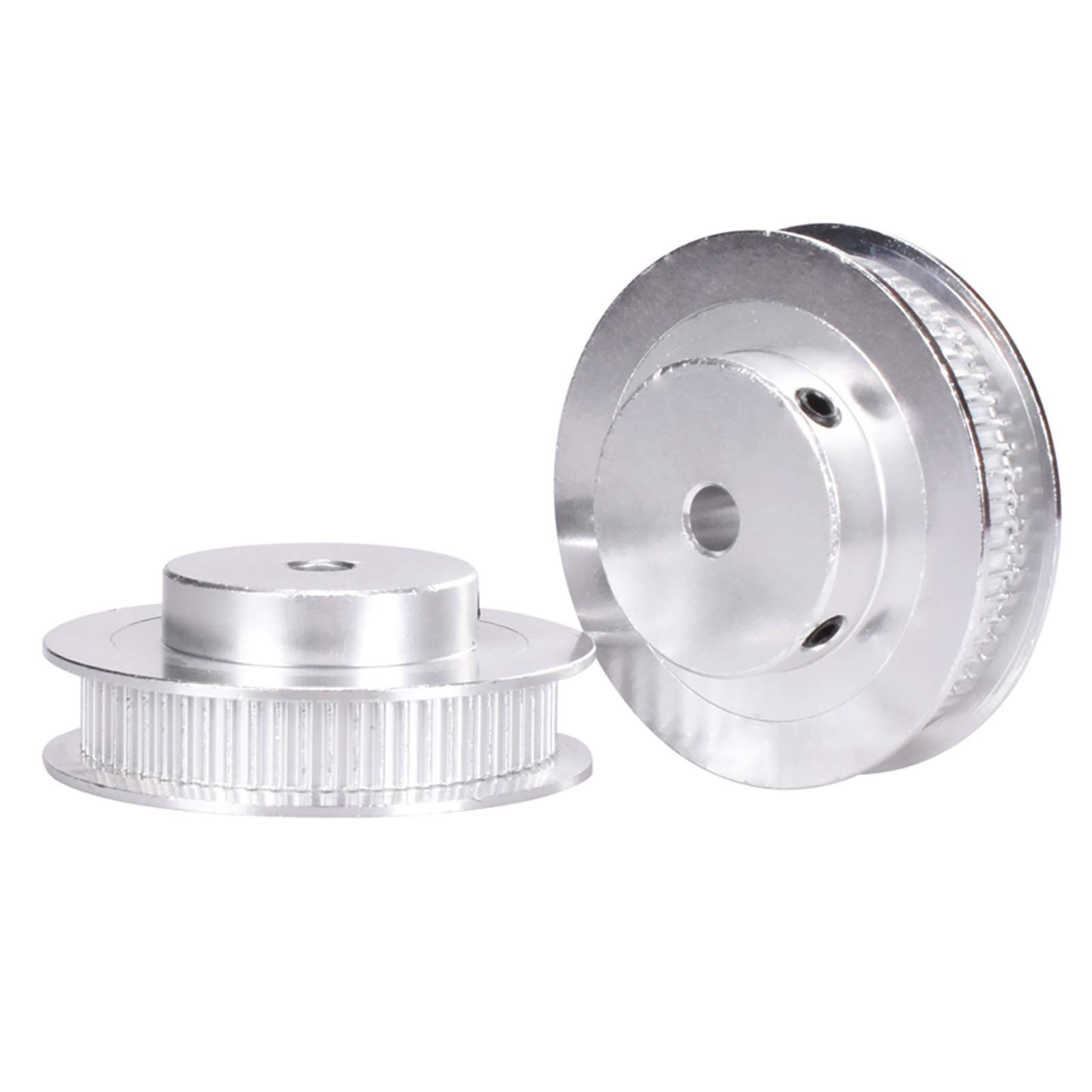 PoPprint GT2 6mm 60 teeth 5mm bore Aluminum Timing Pulley for width 6 mm GT2 belt (Pack of 2)