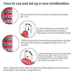 RESET-071 3 Digit Small Combination Lock Tiny